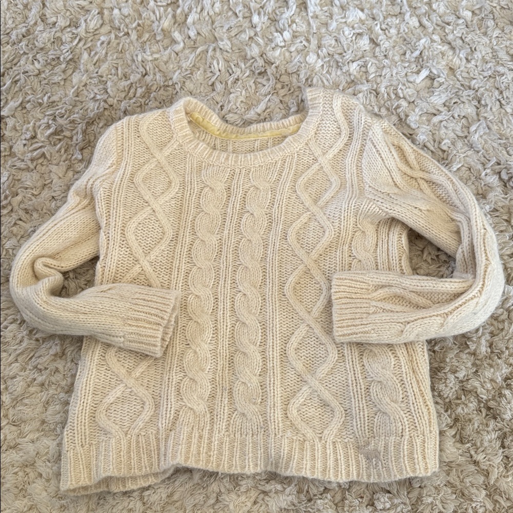 Vintage Abercrombie and Fitch  Alpaca Knit sweater  - Cream Tone size small